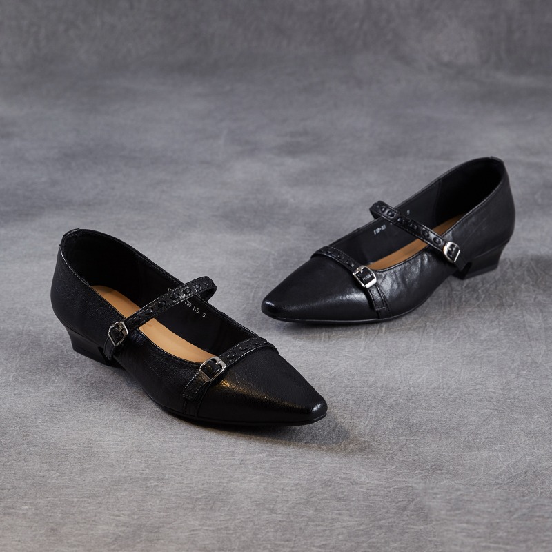 Mary Jane Shoes - Chaussures plates pour femmes coréennes marron