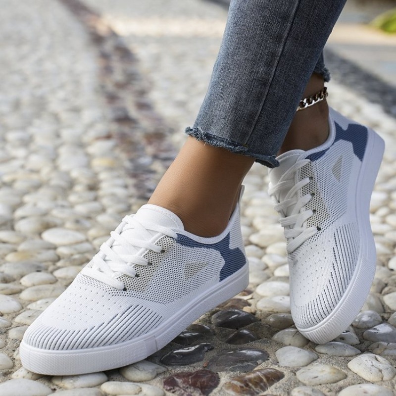 Women'S Shoes For Tennis - Baskets décontractées pour femmes, style tissé,