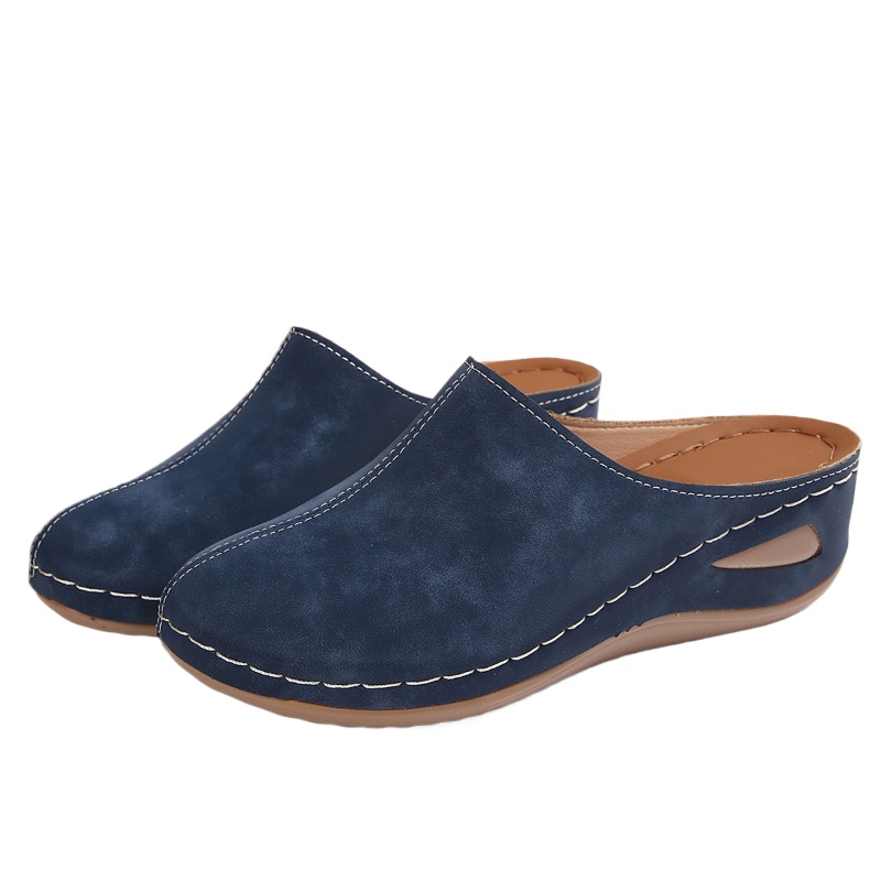Women'S Shoes With Arch Support - Mules compensées décontractées pour femmes, confortables,