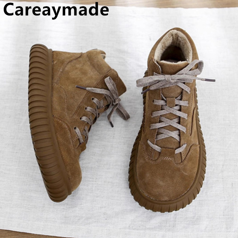 Women'S Shoes Wide Width - Careaymade-Bottes en cuir véritable pour femmes,