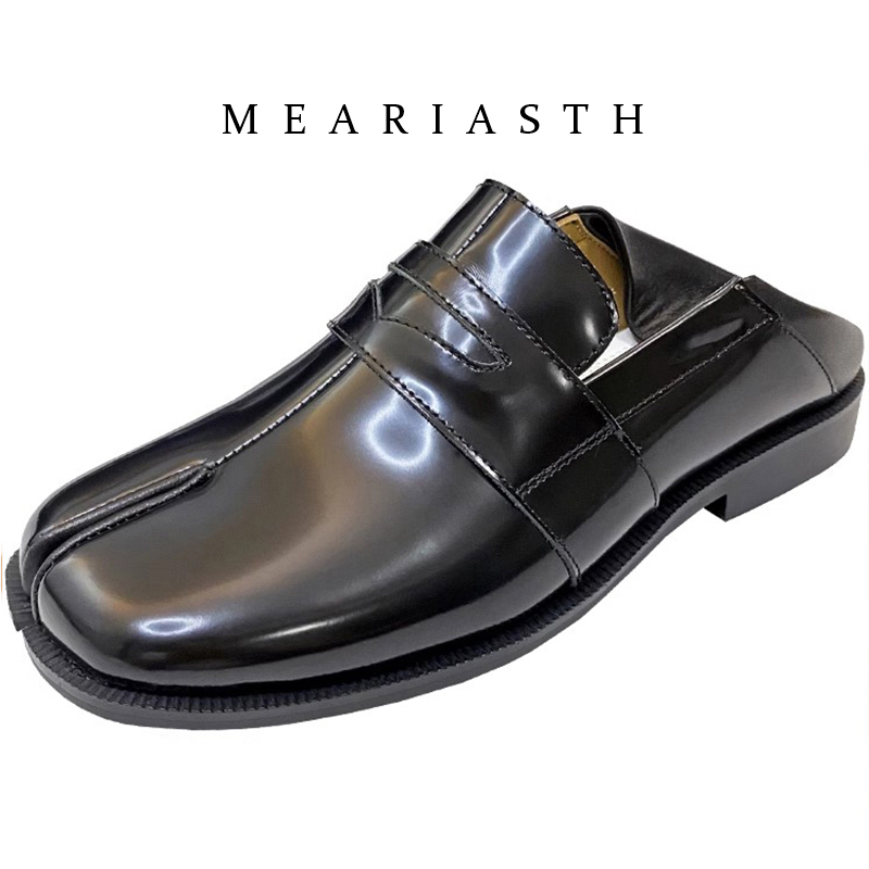 Women'S Shoes Wide Width - Mocassins Tabi noirs en cuir verni