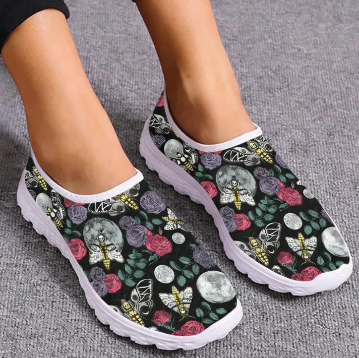 Women'S Shoes For Tennis - Baskets décontractées tendance à motif papillon