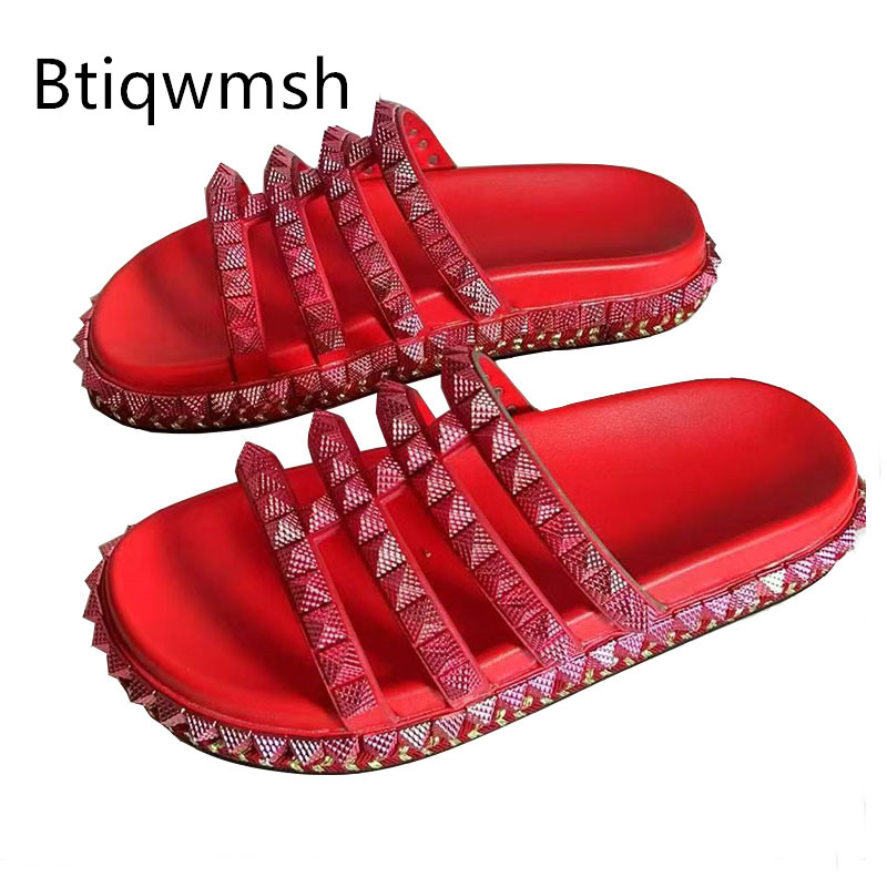 Women'S Shoes Red Bottoms - Sandales de gladiateur cloutées à rivets