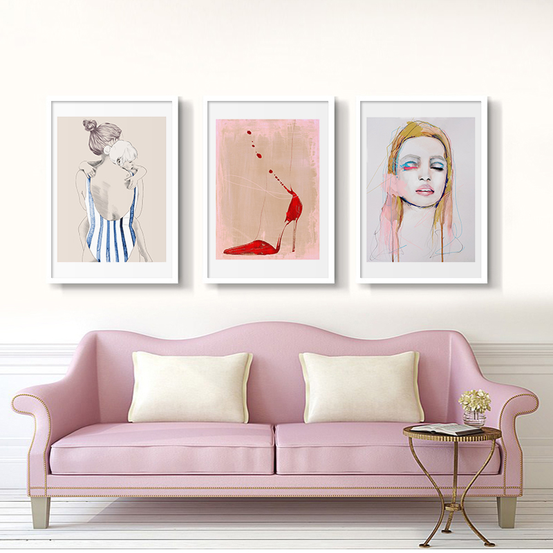Women Shoes Quote - Peinture sur toile imprimée d'art de
