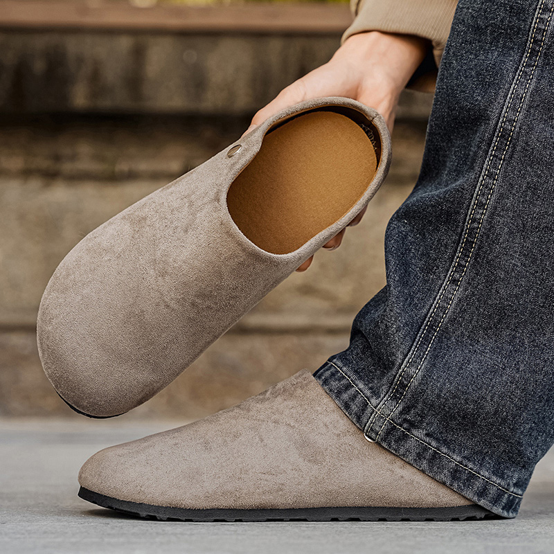 Women'S Shoes With Arch Support - Chaussons en daim pour hommes, mules
