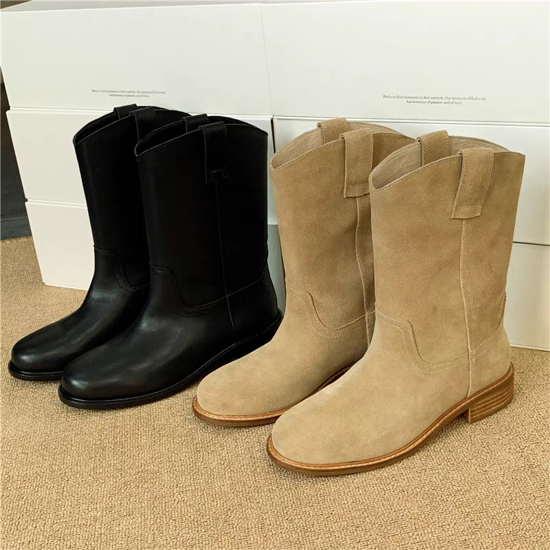 Sock Boot Women - Bottes courtes rétro à bout rond