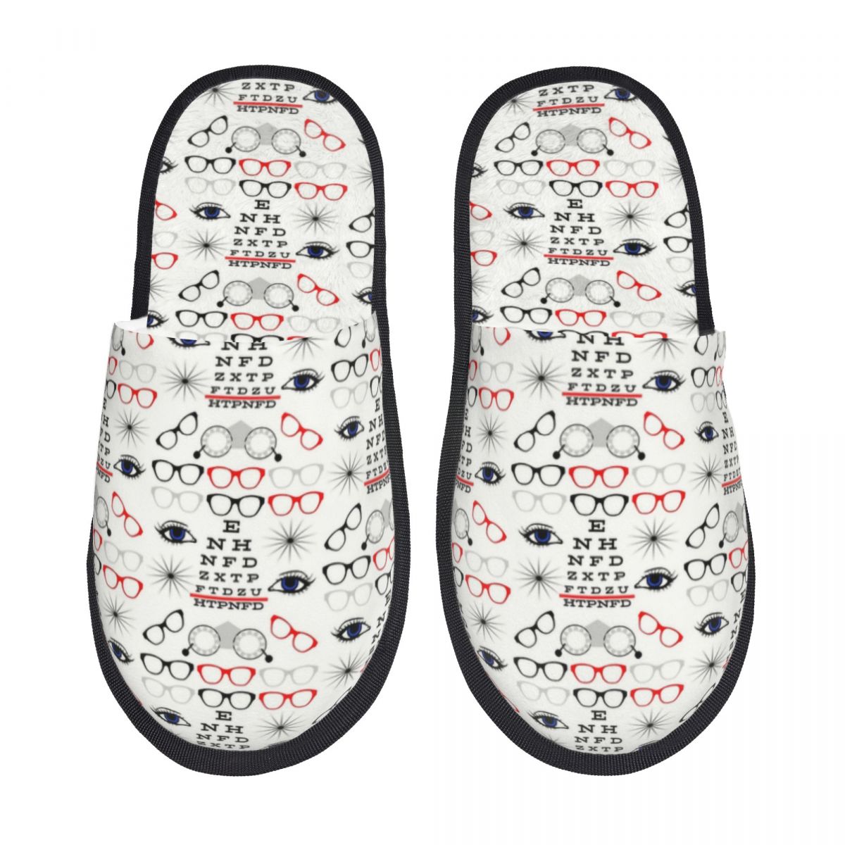 Shoes Women Chart - Pantoufles personnalisées amusantes pour opticien/optométriste en