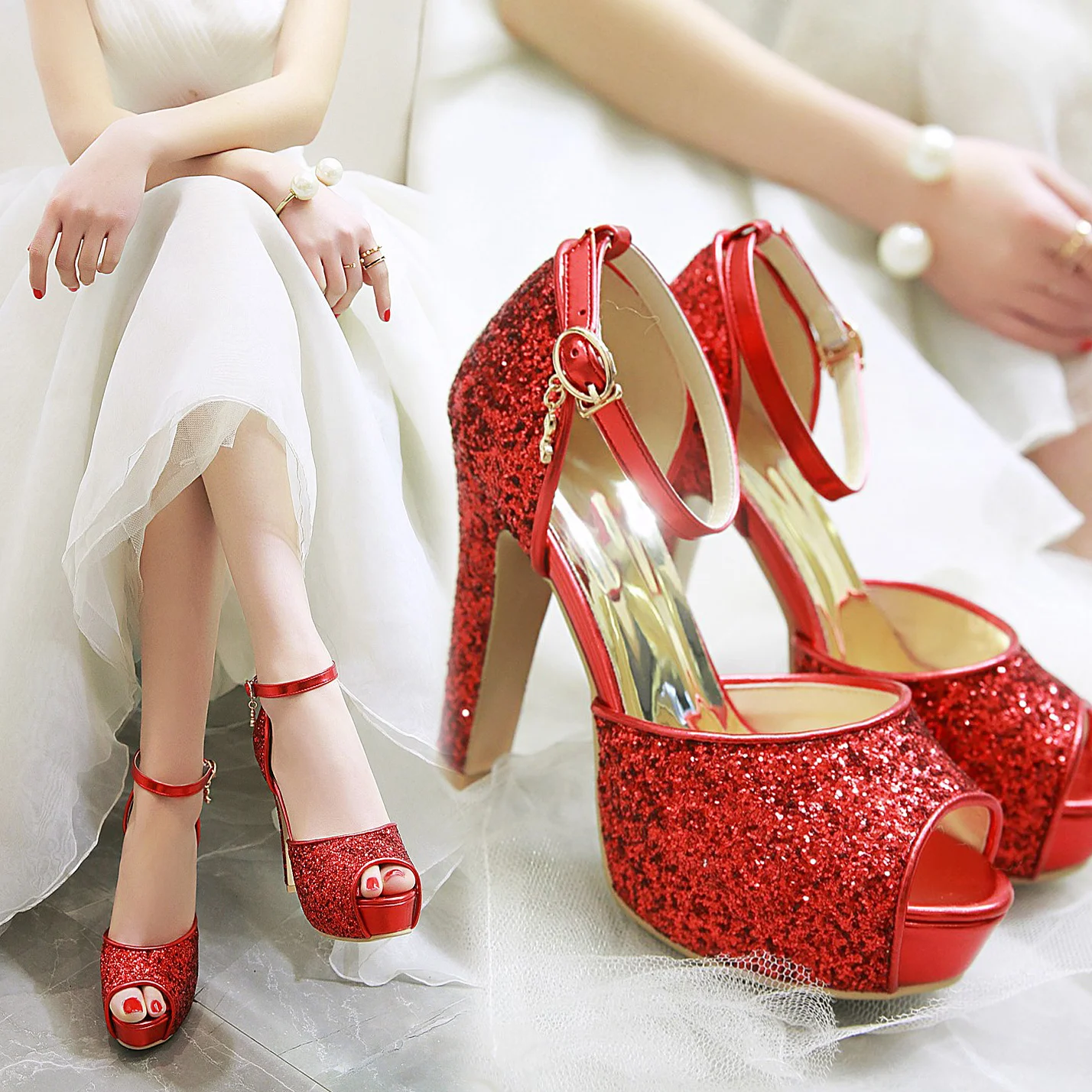 Sandales à plateforme à talons - Peep Toe Heels avis et prix