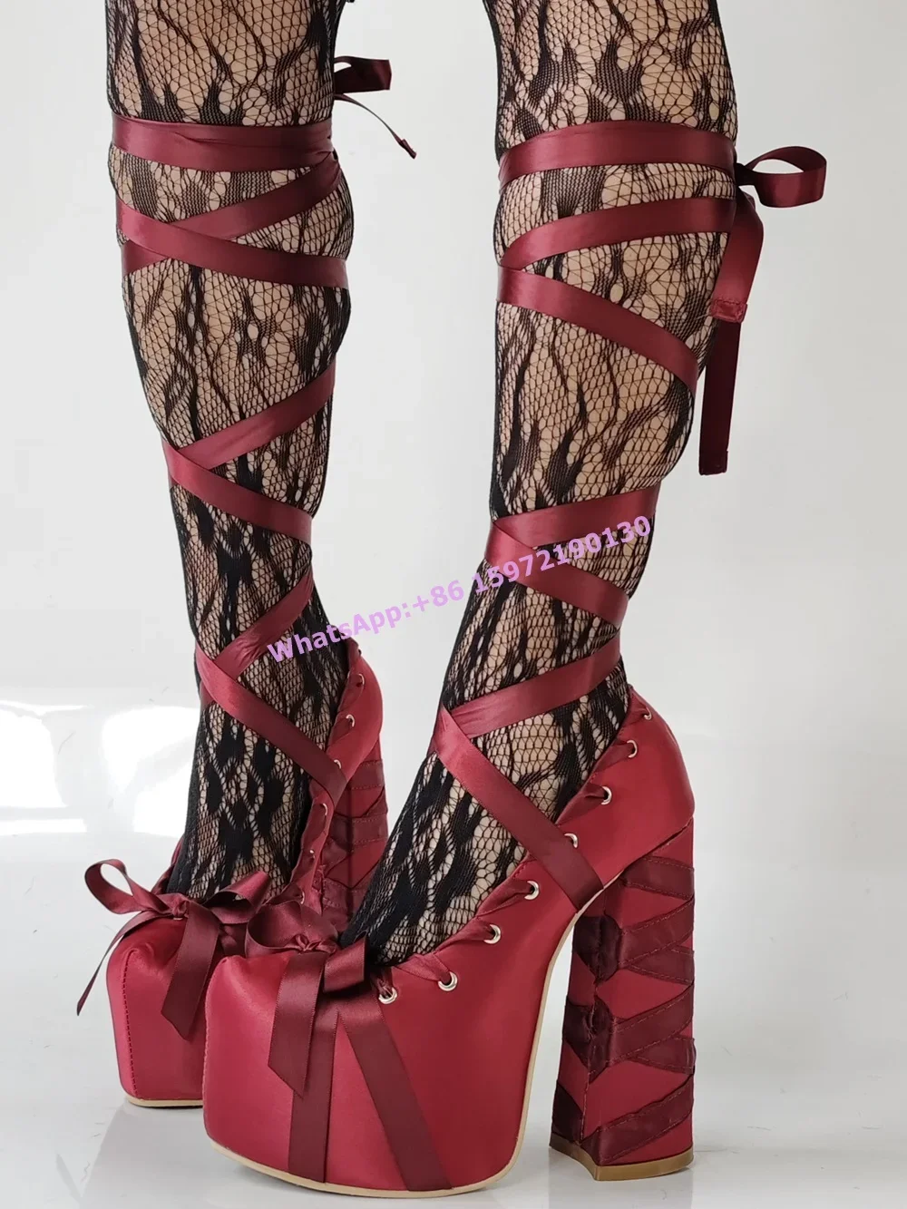 Escarpins à plateforme en ruba - Ribbon Tie Heel avis et prix
