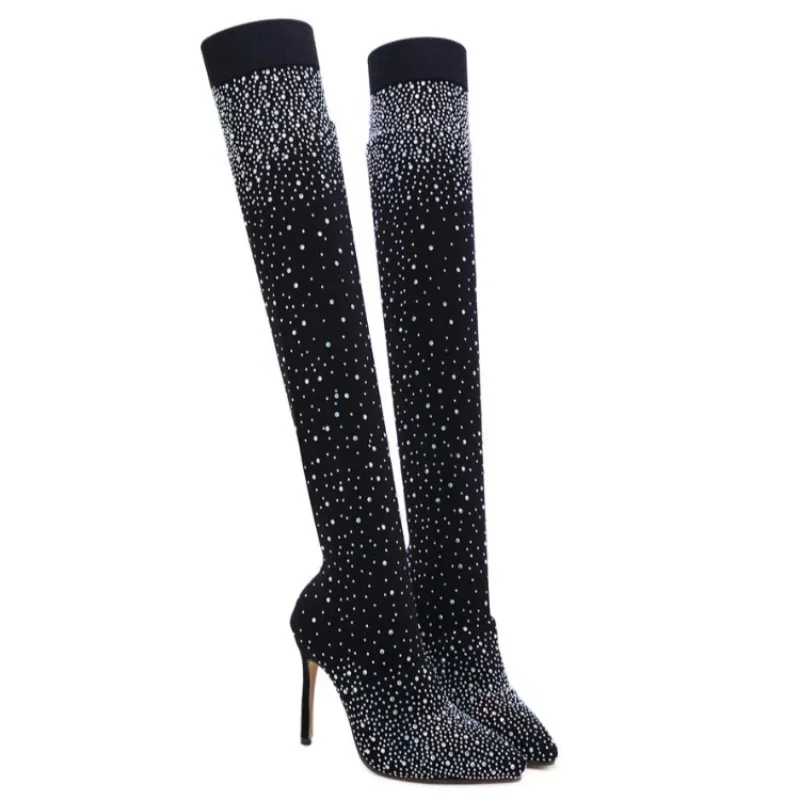 Bottes au dessus du genou pour - Sock Boot Women avis et prix