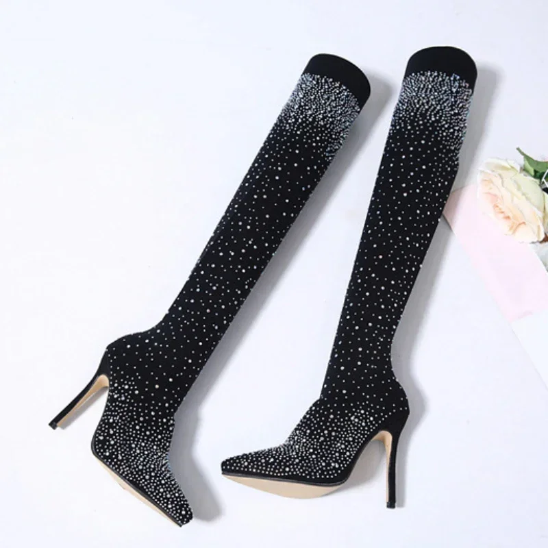 Bottes au dessus du genou pour - Sock Boot Women avis et prix