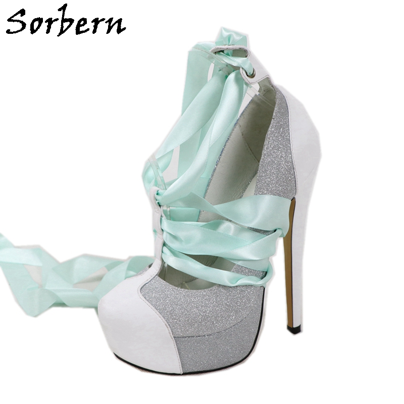 Sorbern blanc en cuir véritabl - Ribbon Tie Heel avis et prix