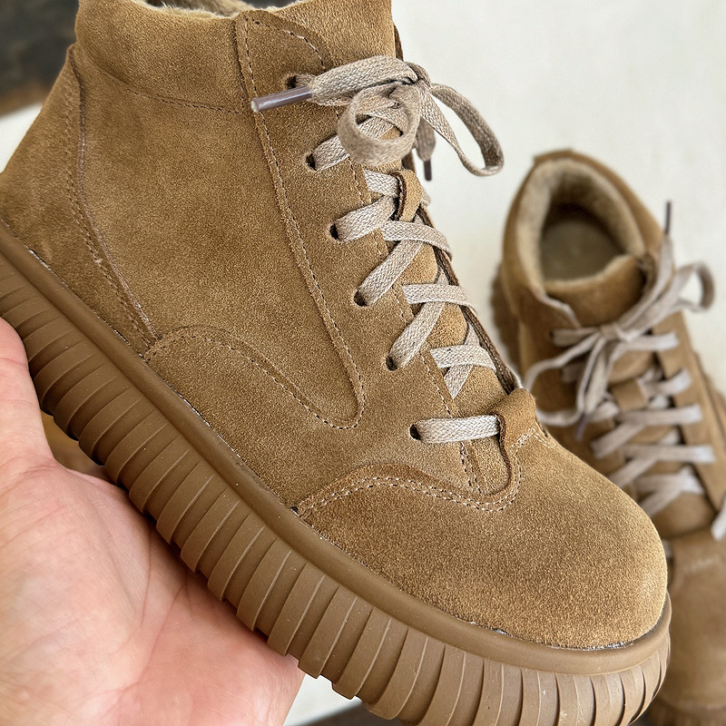 Careaymade-Bottes en cuir véri - Women'S Shoes Wide Width avis et prix