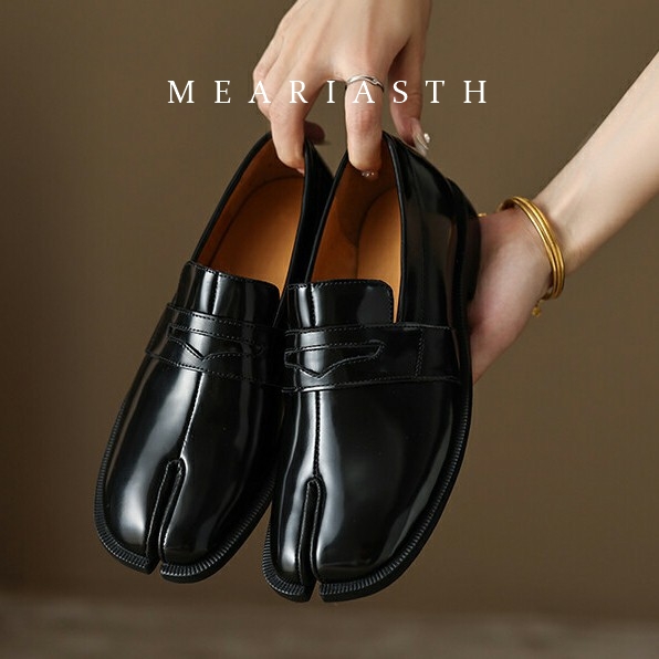Mocassins Tabi noirs en cuir v - Women'S Shoes Wide Width avis et prix