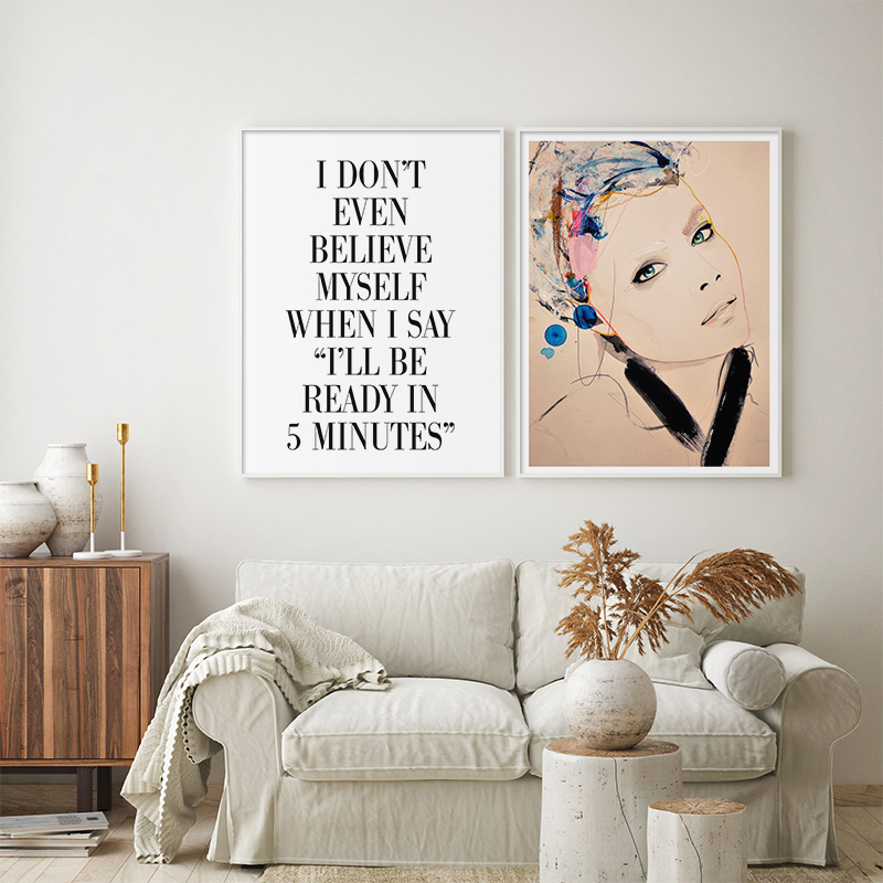 Peinture sur toile imprimée d' - Women Shoes Quote avis et prix