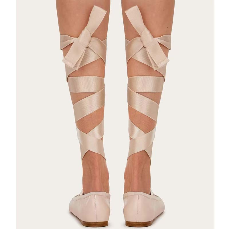 Femmes Ballet chaussures plate - Ribbon Tie Heel avis et prix