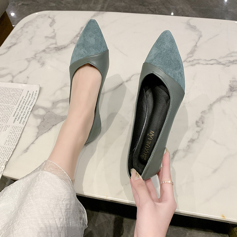 Chaussures plates en cuir noir - Pointed Toe Flat avis et prix