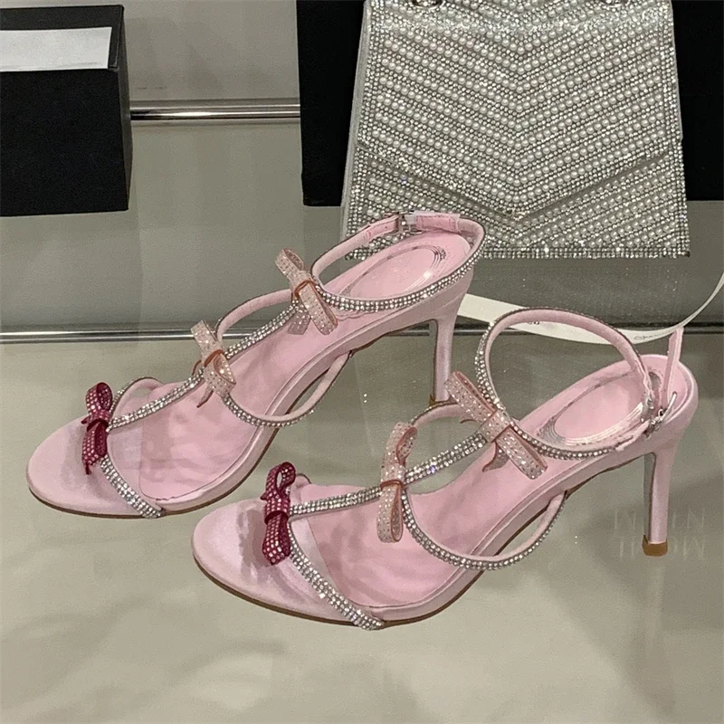 Aneikeh été Sexy papillon-noeu - Peep Toe Heels avis et prix