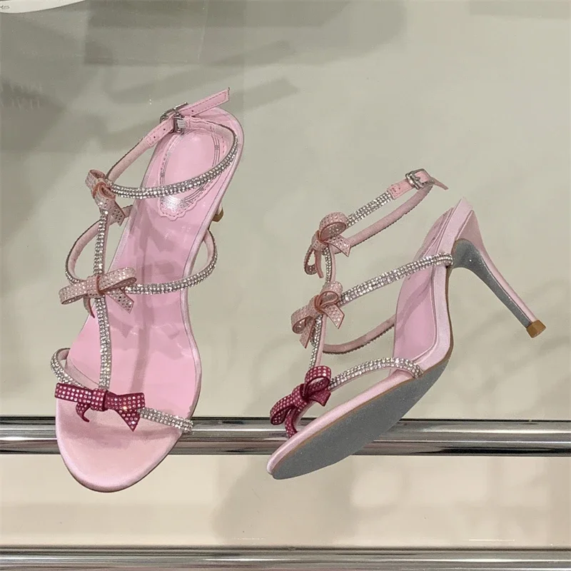 Aneikeh été Sexy papillon-noeu - Peep Toe Heels avis et prix