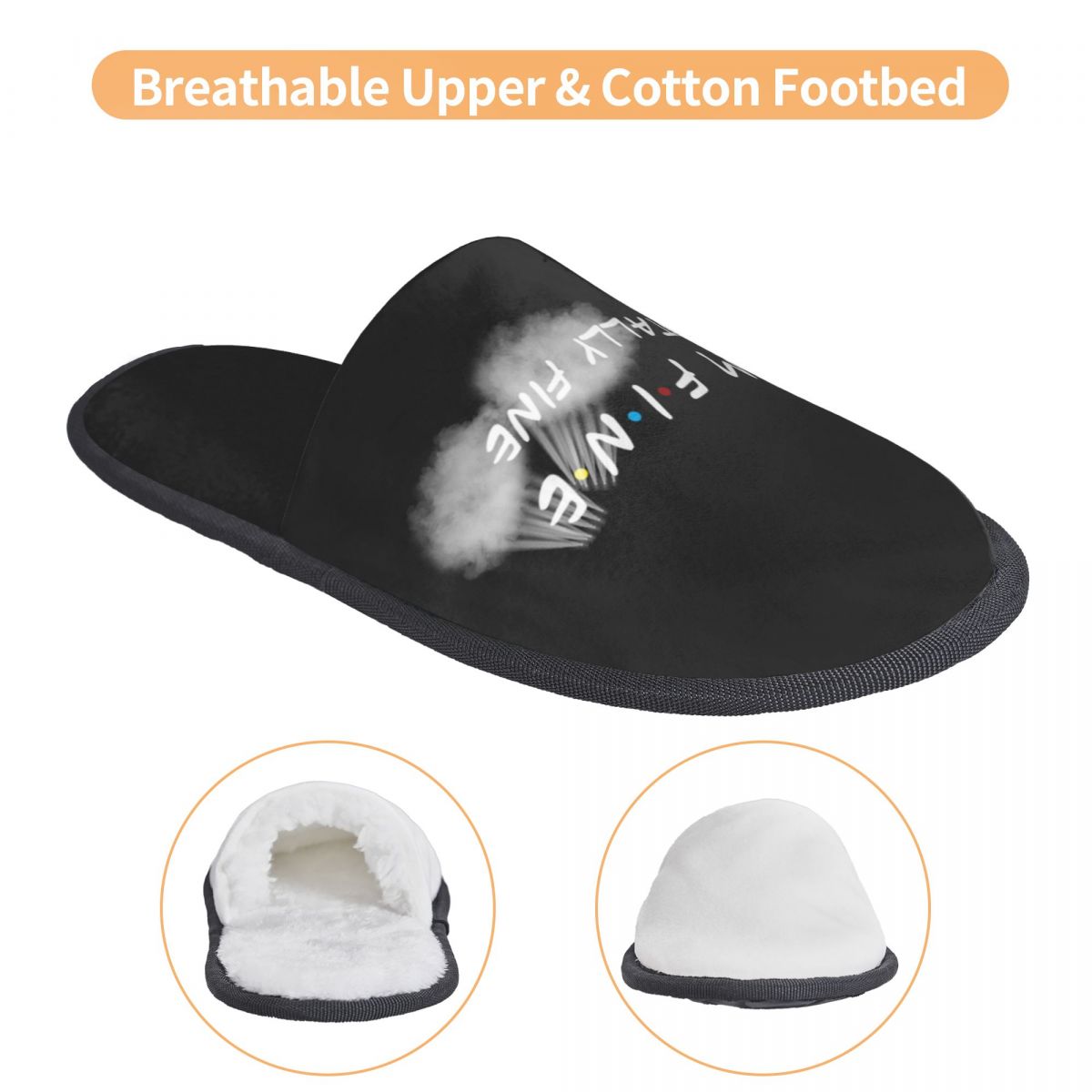 Pantoufles de maison I'm Fine  - Women Shoes Quote avis et prix
